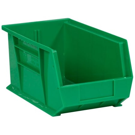 Bsc Preferred 14 3/4 x 8 1/4 x 7'' Green Plastic Stack & Hang Bin Boxes, 12PK BUY00012560